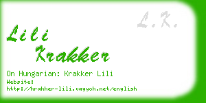 lili krakker business card